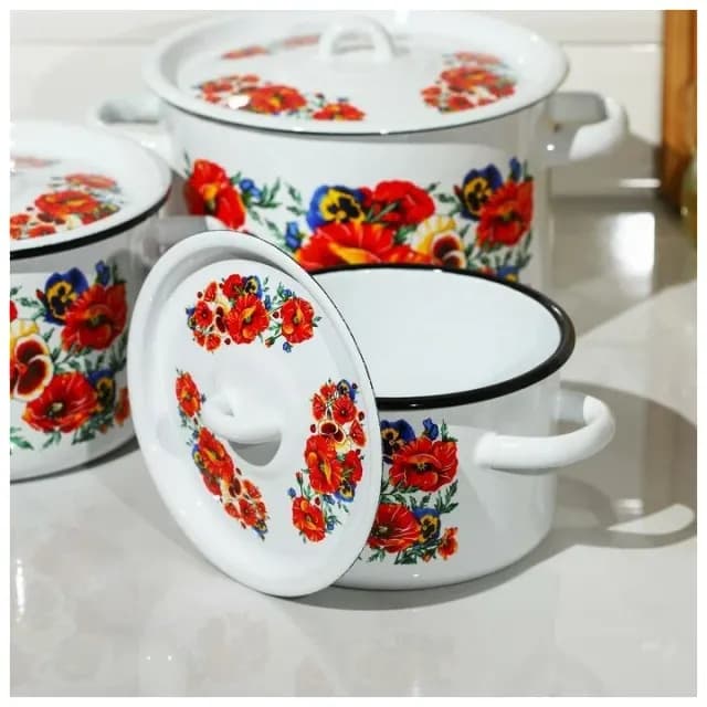 Набор № 33 "Маки мечта" (к. 1,5;2,9;4,5л) белоснеж